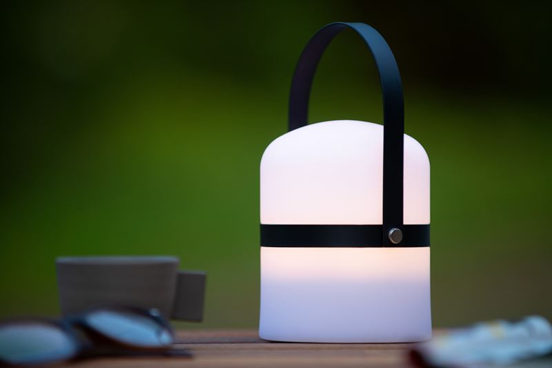 Lucide Little Joe genopladelig LED lampe IP44 sort