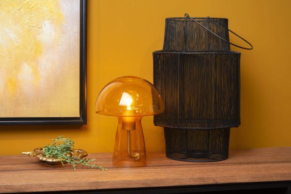 Lucide Fungo bordlampe E27 glas i flere farve valg