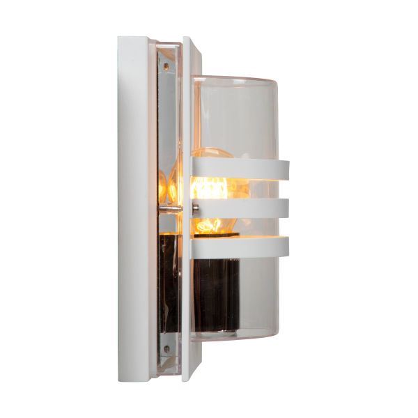 Lucide Privas væglampe H24cm E27 hvid IP44