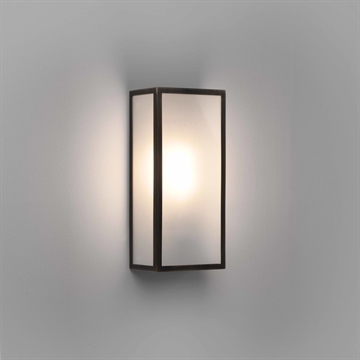 Astro Messina 160 Frosted II væglampe IP44 bronze