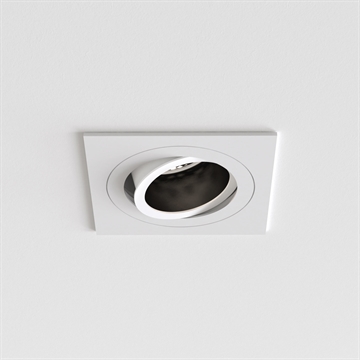 Astro Pinhole Slimline Square Adjustable GU10 mat hvid