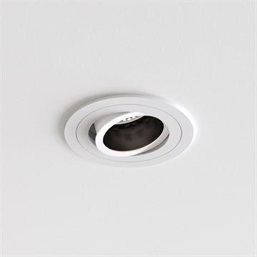Astro Pinhole Slimline Round Adjustable GU10 mat hvid