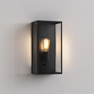 Astro Messina 200 væglampe sort klart glas E27 IP44