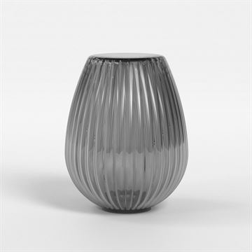 Astro Tacoma Tulip løst røgfarvet ribbed glas til Tacoma