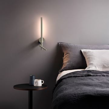 Astro Baton Reader LED sengelampe med læsespot mat alu