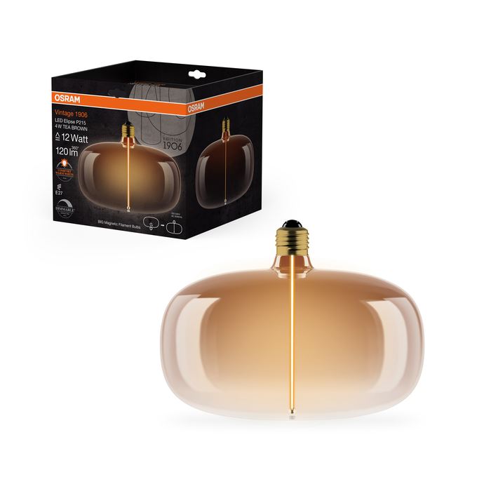 OSRAM Vintage 1906 Big Elipse Magnetic DIM 4W=12W Tea Brown E27