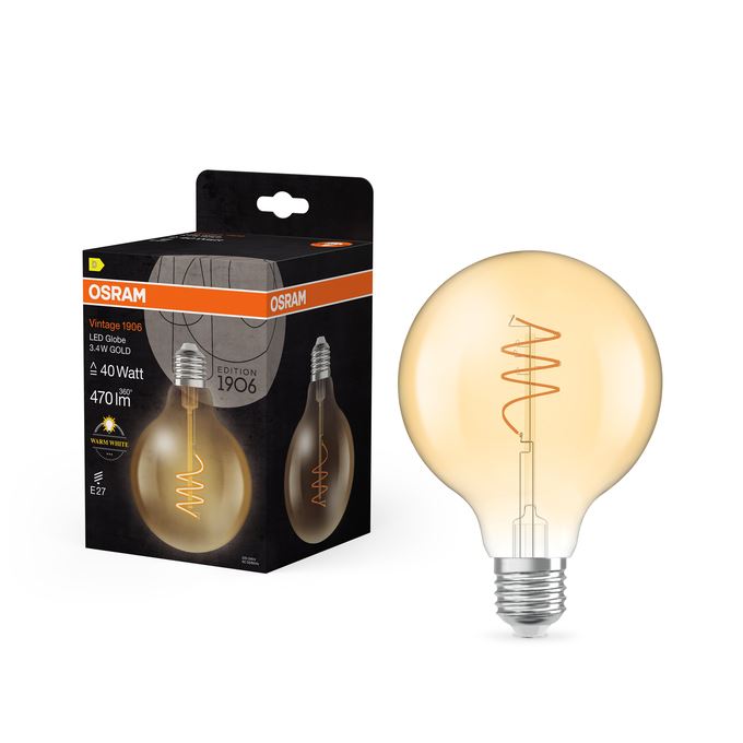 OSRAM Vintage 1906 Spiral Globe95 3.4W=40W Gold E27