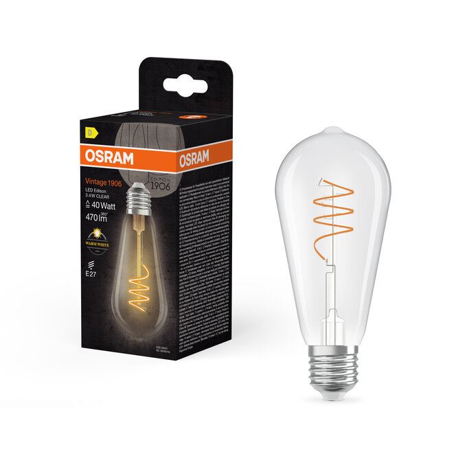 OSRAM Vintage 1906 Spiral klar Edison 3,4W=40W E27
