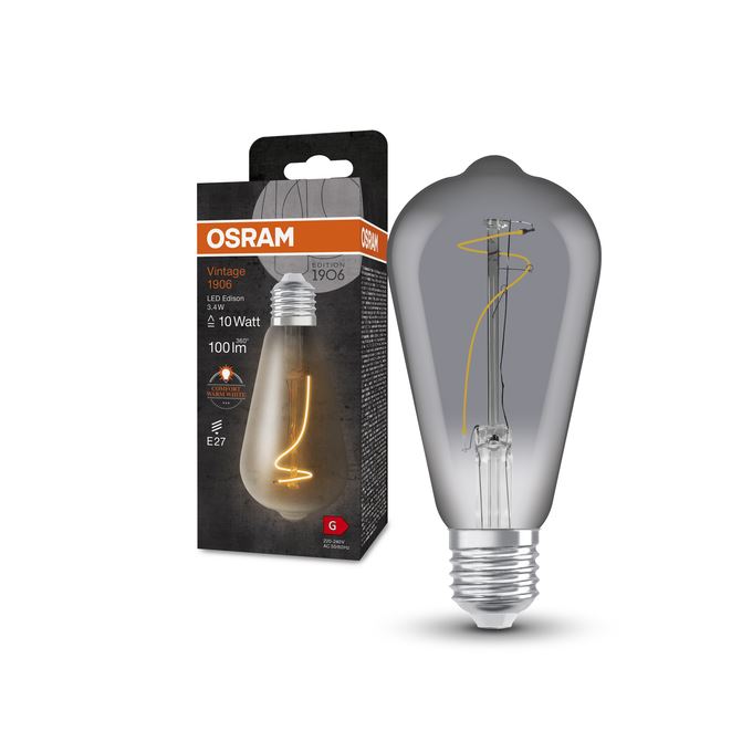 OSRAM Vintage 1906 Ultra Thin Edison Smoke 3,4W=10W E27