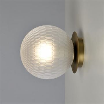 Parma væg- og loftlampe antik guld IP44 ekskl. glas skærm