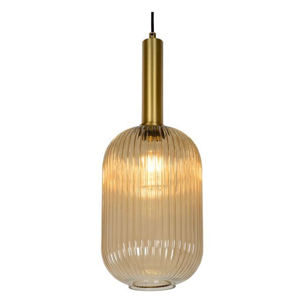 Lucide Maloto glas pendel Ø20cm E27 amber