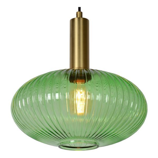 Lucide Maloto glas pendel Ø30cm E27 green