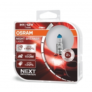 Osram 64150NL-HCB Night Breaker Laser H1 55W 12V 2-BOX