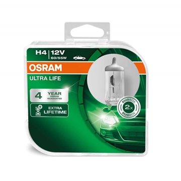 Osram 64193ULT Ultra Life H4 60/55W 12V P43T HCB 2-box