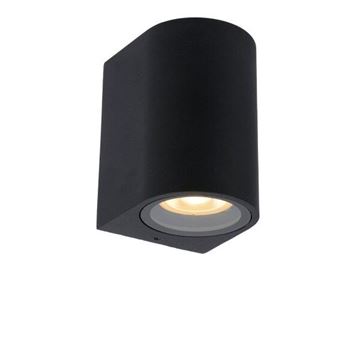 Lucide Zaro væglampe GU10 sort IP44