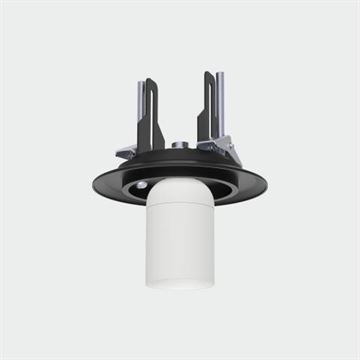 Parma Recessed 1L Loftlampe til indbygning mat sort IP44 Ekskl. glas skærm