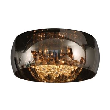 Lucide Pearl loftlampe Ø50cm 6 x G9 røgfarvet glas
