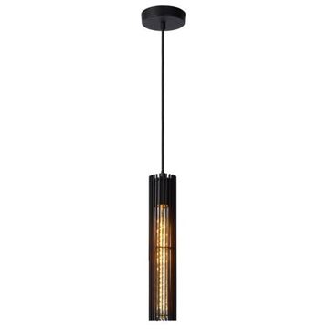 Lucide Lionel lamel pendel Ø 6,5CM E27 sort