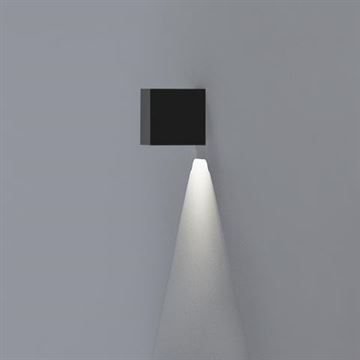 Hamal væglampe antracit LED 9W 3000K IP65 dæmpning Triac