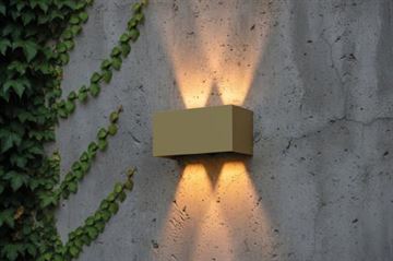 Kendo væglampe LED IP65 dæmpbar IP65 Guld