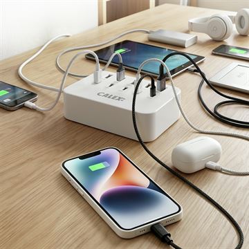 Calex USB oplader 10 Ports: 5 x USB-C & 5 x USB-A