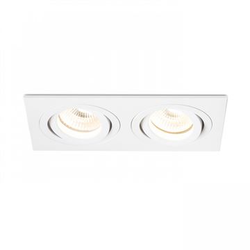Square Twin Kipbar 2 x GU10 mat hvid