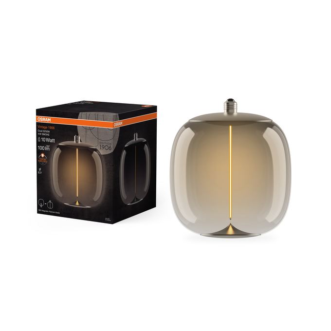 OSRAM Vintage 1906 Big Elipse Oval Magnetic 4W=10W Smoke E27