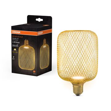 OSRAM VINTAGE 1906 DECOR FLAT KVADRAT GLOBE 100 GULD 3,5W=28W E27