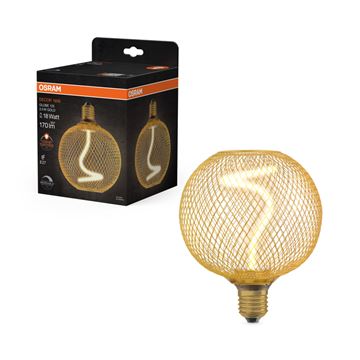OSRAM Vintage 1906 Decor Globe 125 Spiral Gold DIM LED 818 E27 3,5W=18W