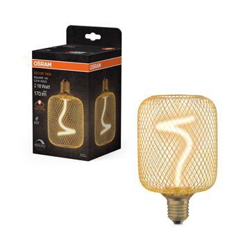 OSRAM Vintage 1906 Decor LED Square 100 Spiral Gold DIM 818 3,5W=18W E27