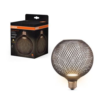 OSRAM Vintage 1906 DECOR FLAT GLOBE 125 SORT 3.5W=28W E27