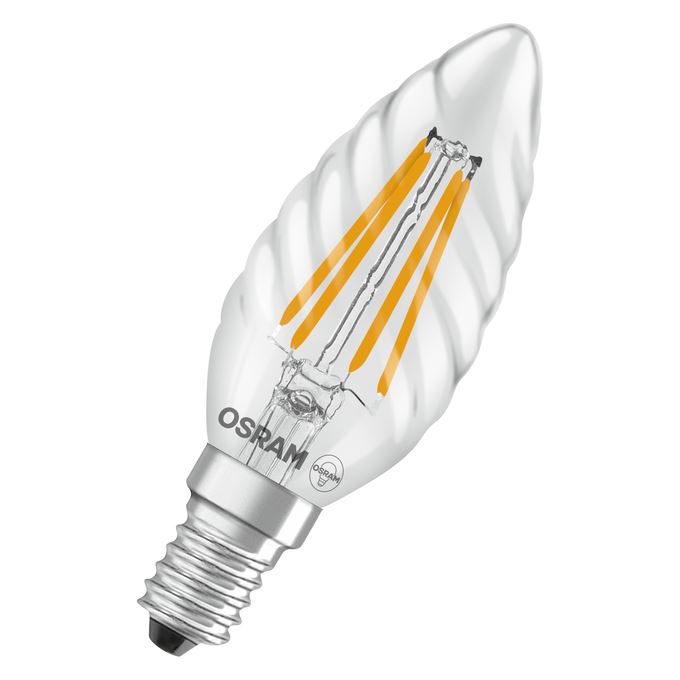 Osram LED Star Krystal Kerte Snoet 3,4W=40W Klar E14