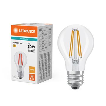 LEDVANCE LED Classic standard 7W=60W klar E27