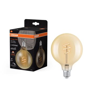 OSRAM Vintage 1906 Globe95 Spiral CRI90 DIM 4,9W=40W Gold E27