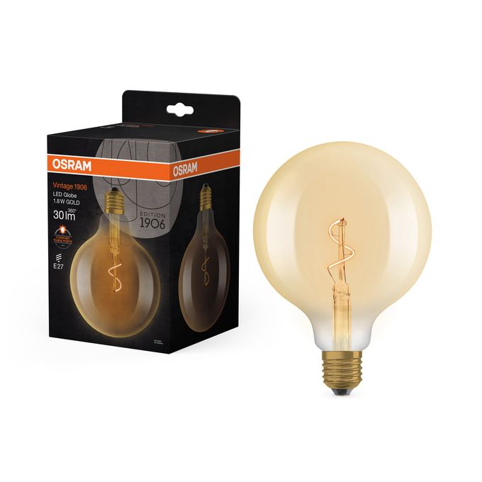 OSRAM Vintage 1906 Spiral Globe125 1.8W=5W Gold E27