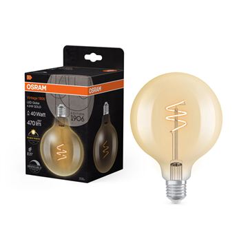 OSRAM Vintage 1906 Globe95 Spiral CRI90 DIM 4,9W=40W Gold E27