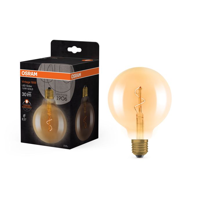 OSRAM Vintage 1906 Spiral Globe95 1.8W=5W Gold E27