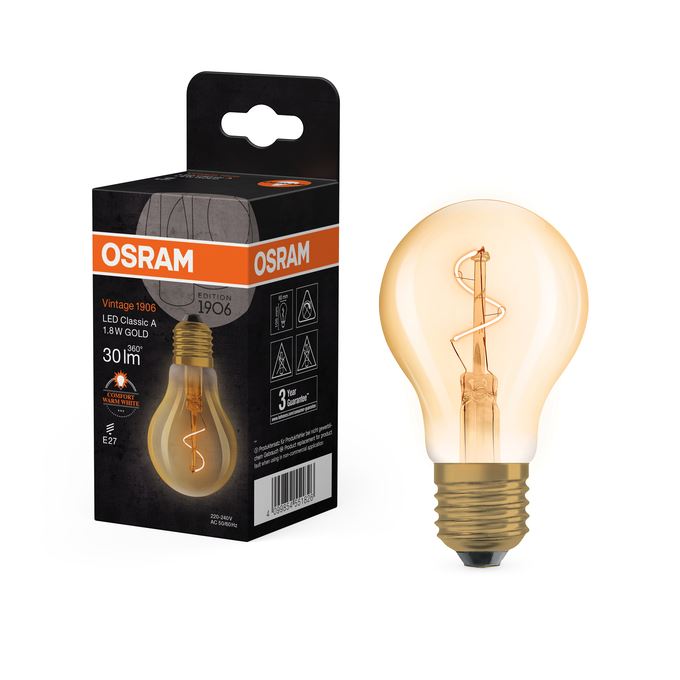OSRAM Vintage 1906 Spiral standard 1.8W=5W Gold E27