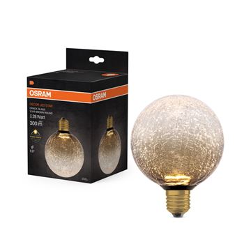OSRAM Vintage 1906 Cracked Glass Rund 125 brun inkl. LED 3,5W=28W E27