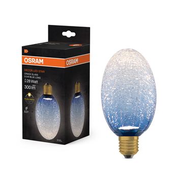 OSRAM Vintage 1906 Cracked Glass Lang 90 blå inkl. LED 3,5W=28W E27