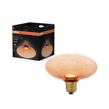 OSRAM Vintage 1906 Cracked Glass Flad 150 orange inkl. LED 3,5W=28W E27