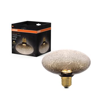 OSRAM Vintage 1906 Cracked Glass Flad 150 brun inkl. LED 3,5W=28W E27