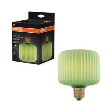 OSRAM Vintage 1906 DECOR FLAD FIRKANT 120 GRØN 3.5W=28W 827 E27