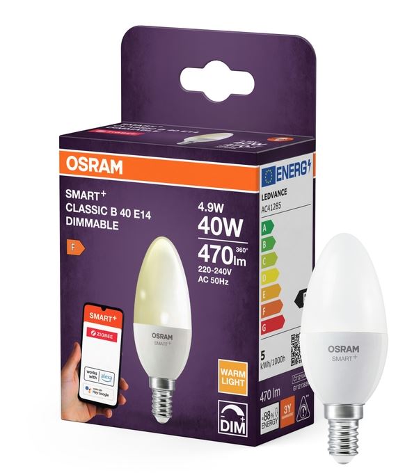 SMART+ Zigbee kerte 40 4,9W mat E14 dæmpbar
