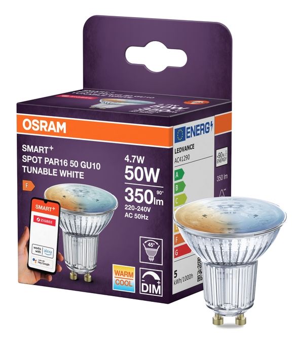 OSRAM LED SMART+ Zigbee PAR16 GU10 TUNABLE WHITE 4,7W=50W GU10