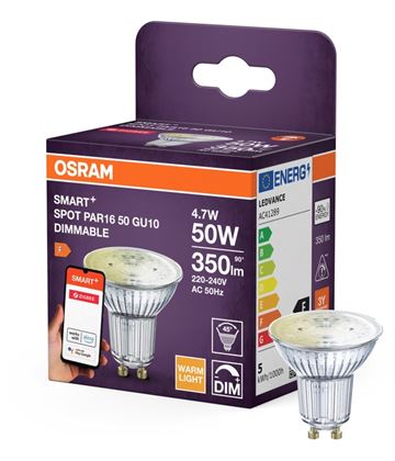 SMART+ Zigbee PAR16 GU10 4,7W=50W 2700K 45° GU10 Dæmpbar