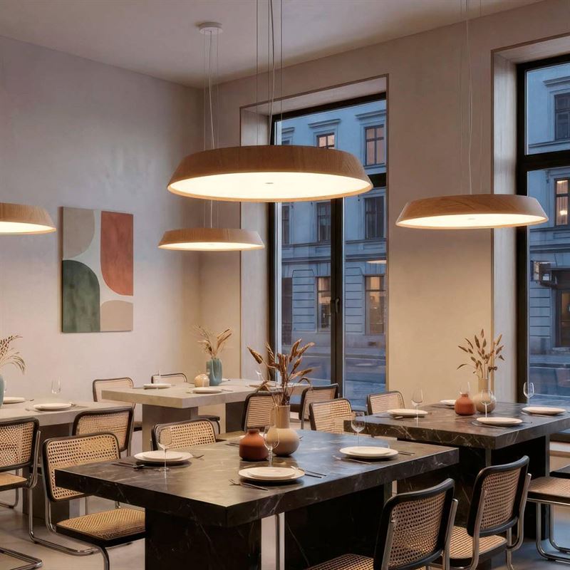 Cora pendel Ø610mm Egetræ LED 50W dæmpbar