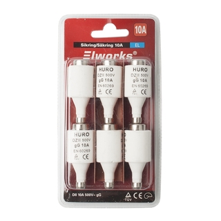 Sikring Diazed 10 Amp Universal - Blister 6 stk.