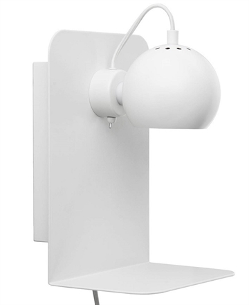 BALL Wall væglampe med USB stik hvid